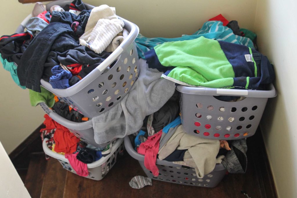 the laundry pile everyone has seen far too often on laundry day